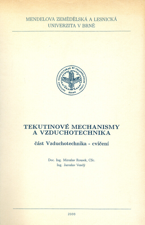 Tekutinové mechanismy a vzduchotechnika, část Vzduchotechnika - cvičení