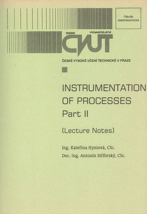 Instrumentation of processes : lecture notes. Part II