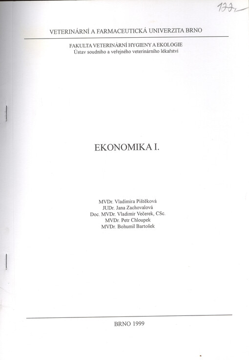 Ekonomika I