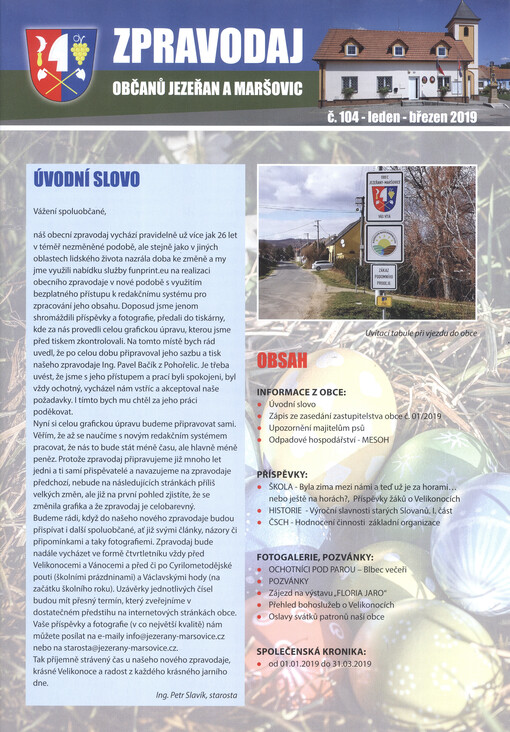Zpravodaj občanů Jezeřan a Maršovic