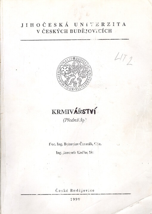 Krmivářství : přednášky