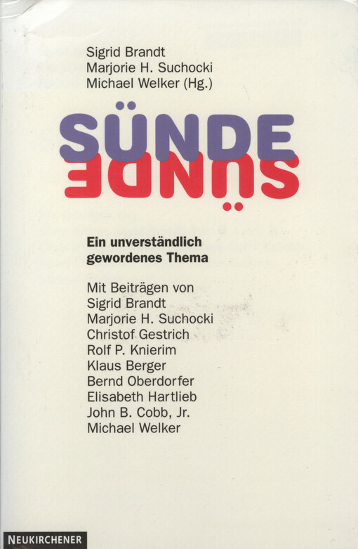 Sünde : ein unverständlich gewordenes Thema