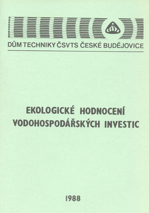Ekologické hodnocení vodohospodářských investic