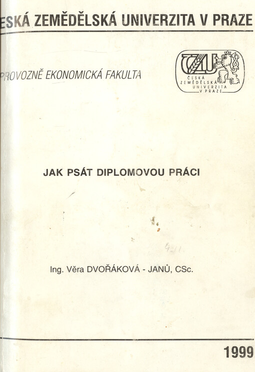 Jak psát diplomovou práci