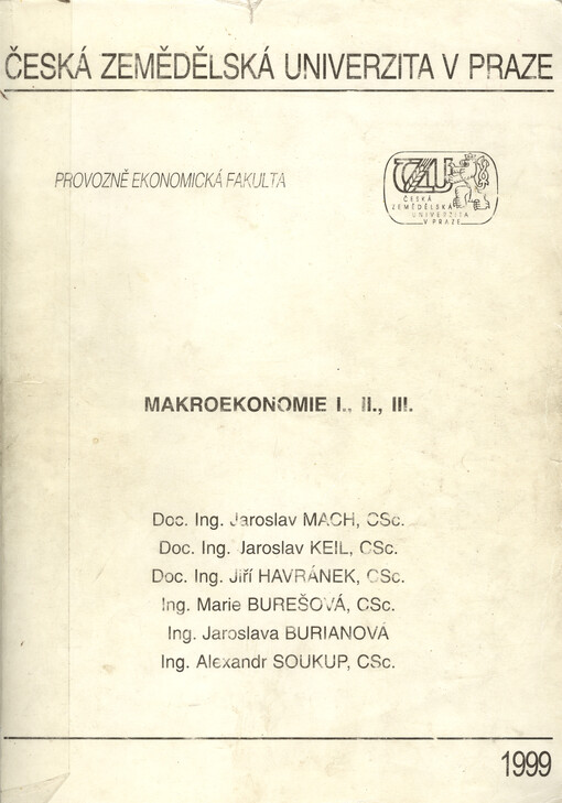 Makroekonomie I., II., III.