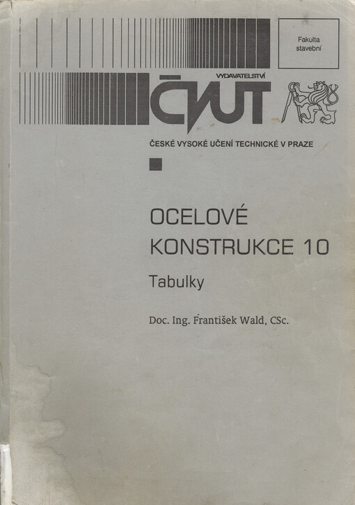 
  Ocelové konstrukce 10 : Tabulky
  : Tabulky