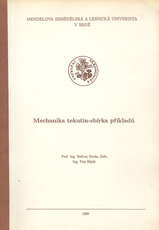 Mechanika tekutin - sbírka příkladů