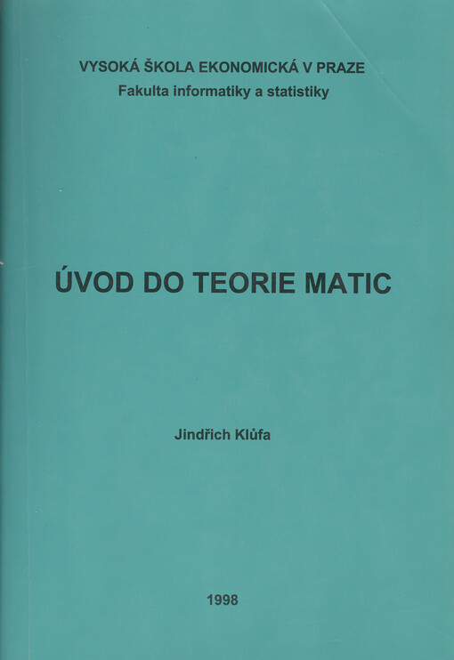 Úvod do teorie matic