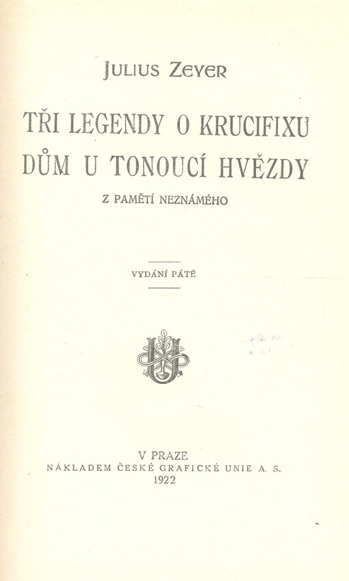 Tři legendy o krucifixu, 4.nezměn. vyd.