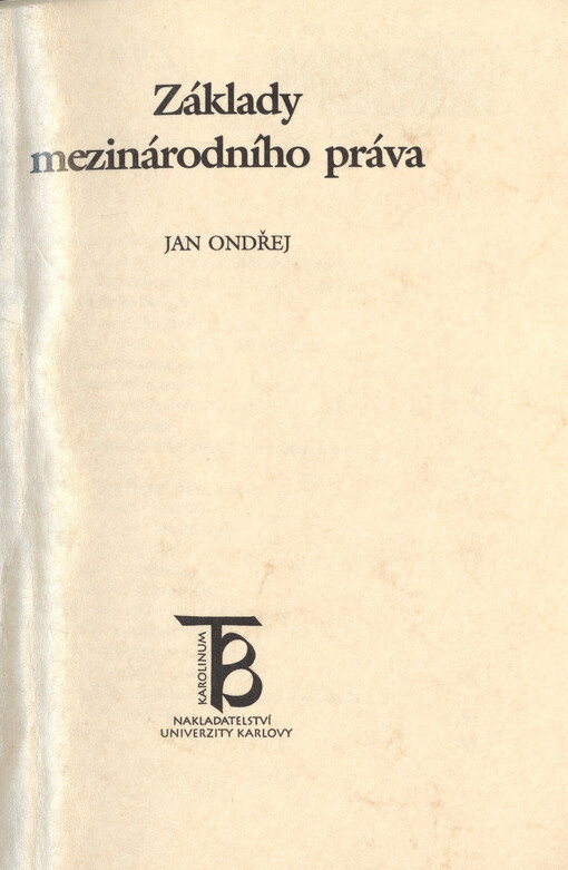 Základy mezinárodního práva