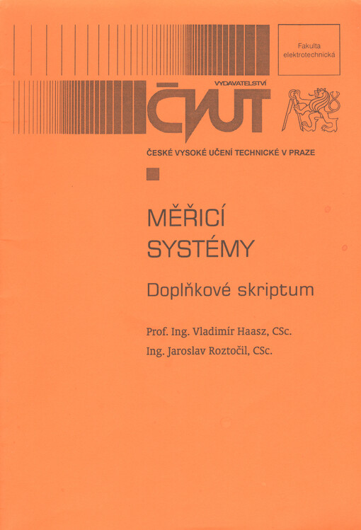 Měřící systémy : doplňkové skriptum