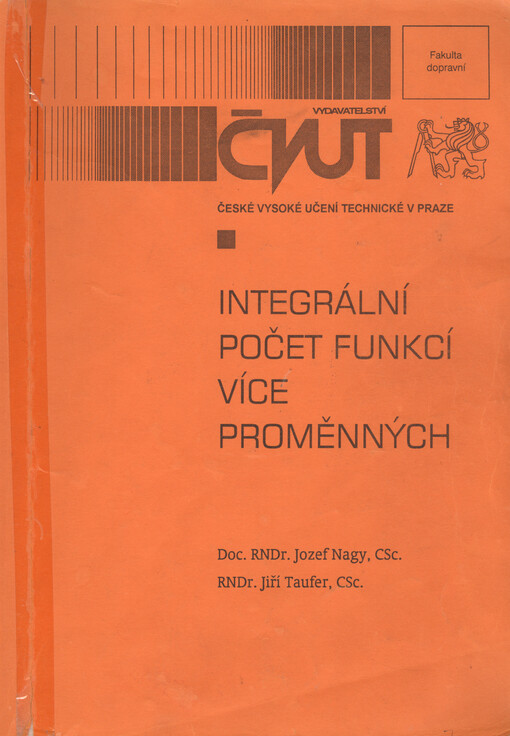 Integrální počet funkcí více proměnných