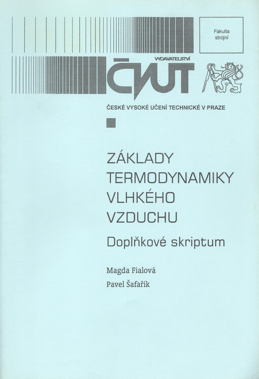 Základy termodynamiky vlhkého vzduchu : doplňkové skriptum