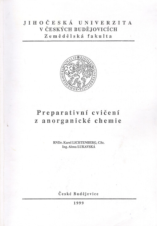 Preparativní cvičení z anorganické chemie