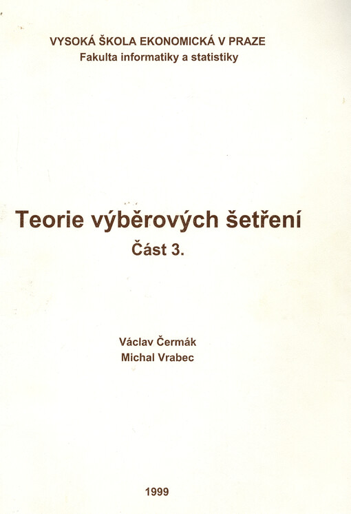 
  Teorie výběrových šetření
  