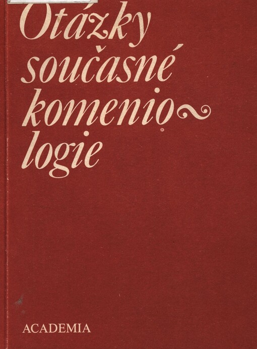 Otázky současné komeniologie