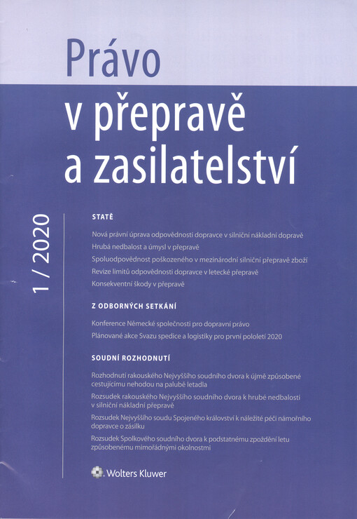 Právo v přepravě a zasilatelství