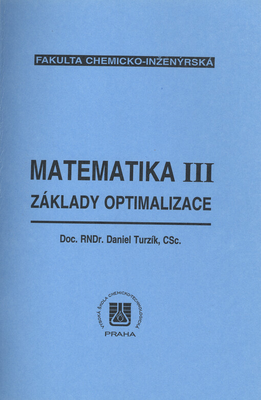 Matematika III :základy optimalizace
