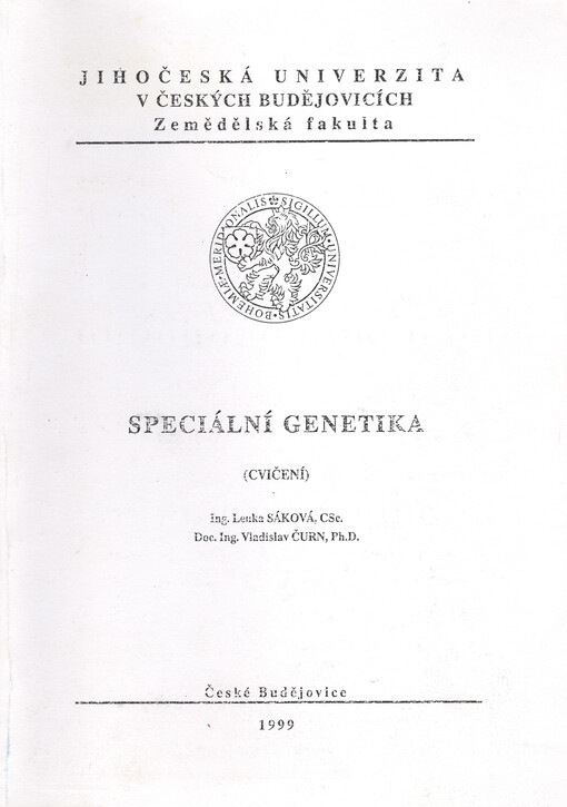 Speciální genetika : cvičení