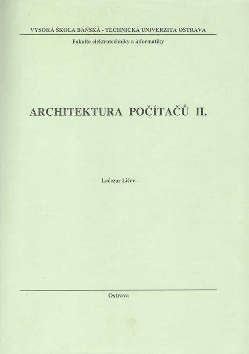 Architektura počítačů. II.