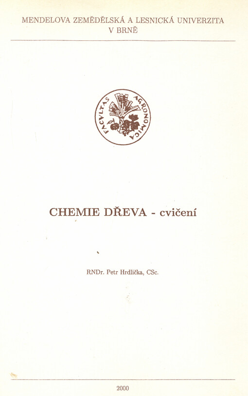 Chemie dřeva : cvičení