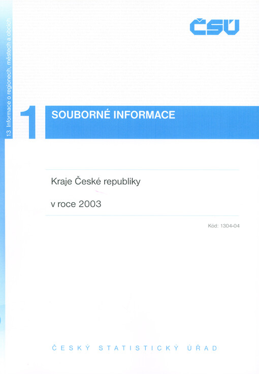 Okresy České republiky v roce ... = Districts of the Czech Republic ...