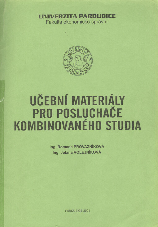 Učební materiály pro posluchače kombinovaného studia