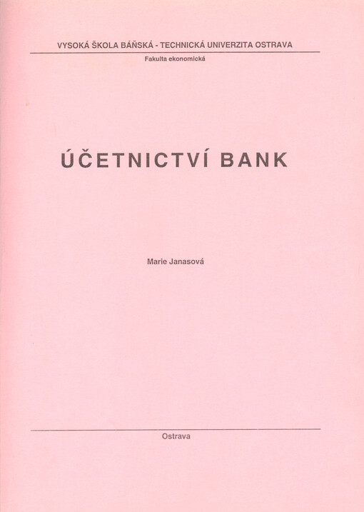 Účetnictví bank