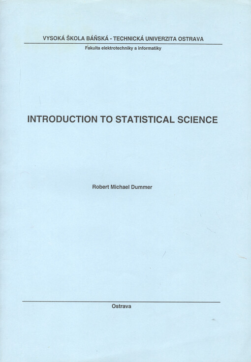 Introduction to statistical science