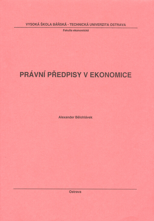 Právní předpisy v ekonomice