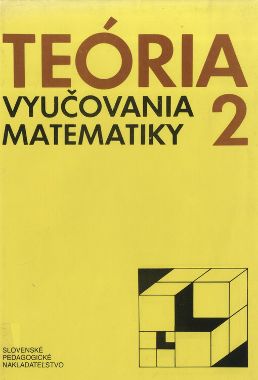 Teória vyučovania matematiky. 2