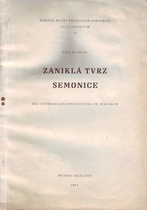 Zaniklá tvrz Semonice