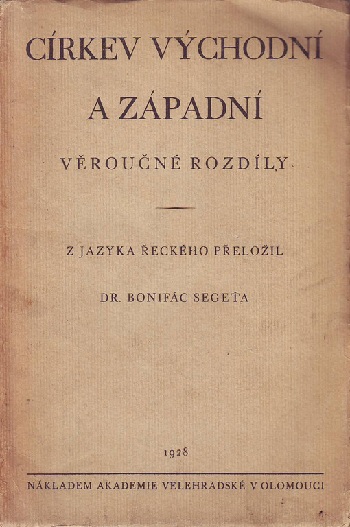 Církev východní a západní: věroučné rozdíly