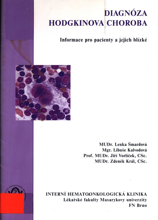 Diagnóza Hodgkinova choroba : informace pro pacienty a jejich blízké
