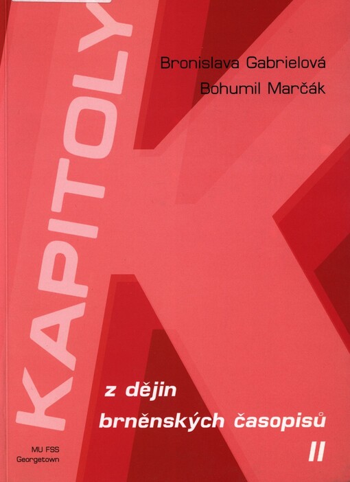 Kapitoly z dějin brněnských časopisů II