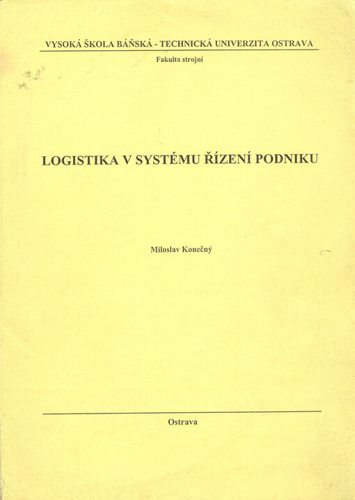 Logistika v systému řízení podniku