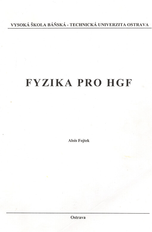 Fyzika pro HGF