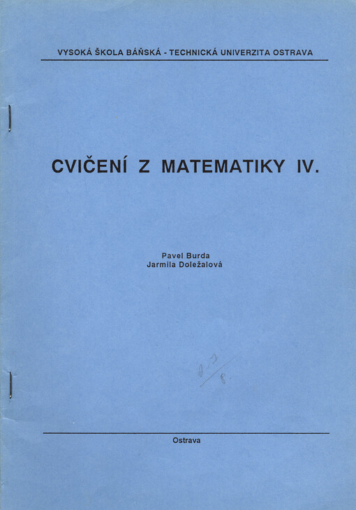 Cvičení z matematiky IV.