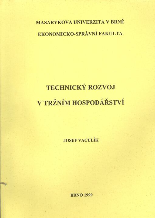 Technický rozvoj v tržním hospodářství