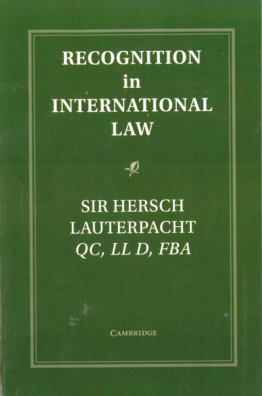 Recognition in international law