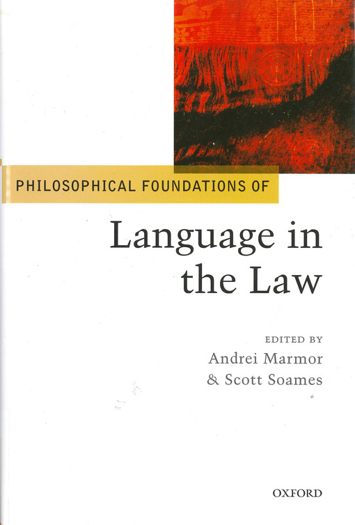 Philosophical foundations of language in the law