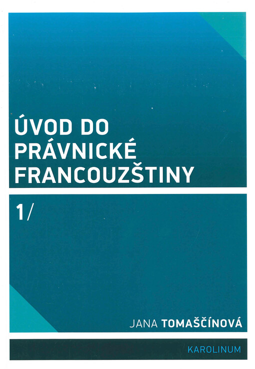 Úvod do právnické francouzštiny. 1