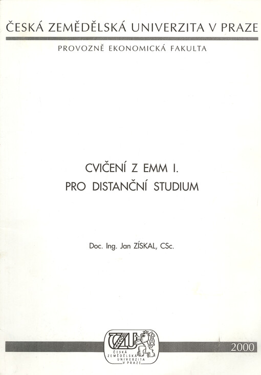 Cvičení z EMM I. pro distanční studium
