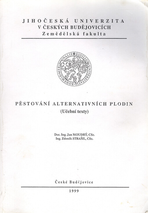 Pěstování alternativních plodin : učební texty