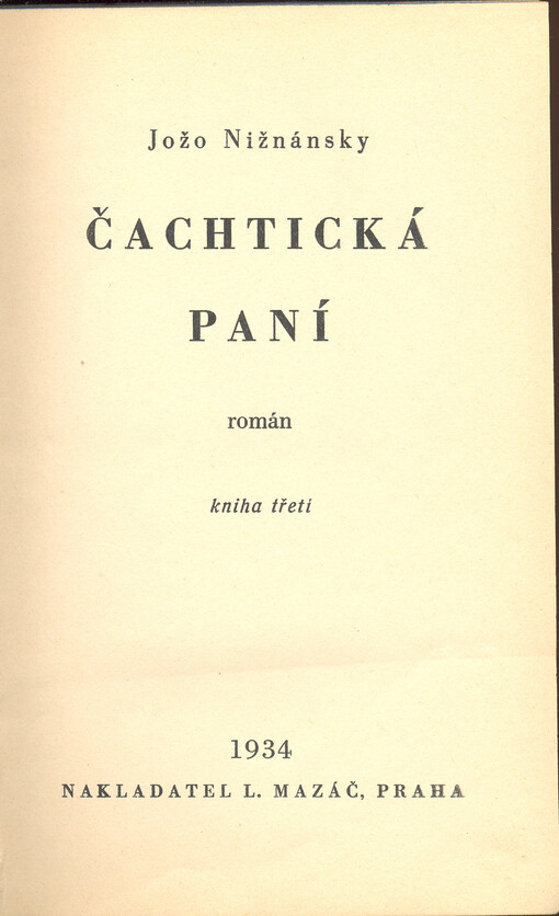 Čachtická paní : román. Kniha třetí