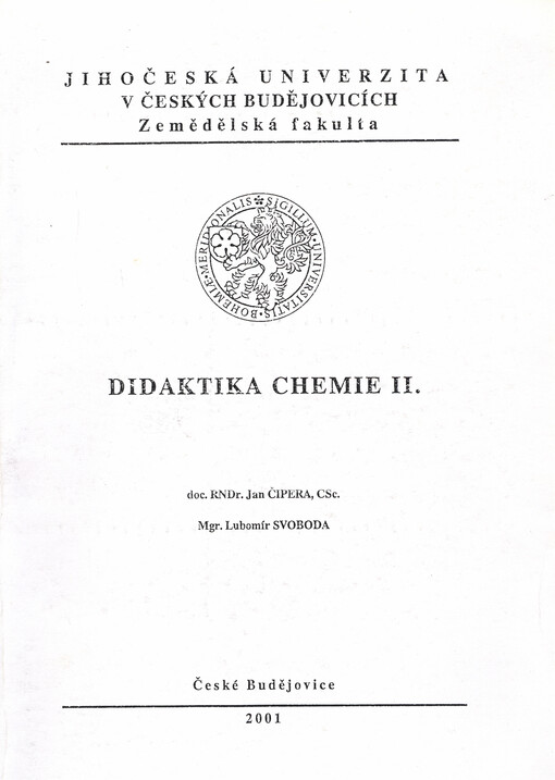 Didaktika chemie. II.