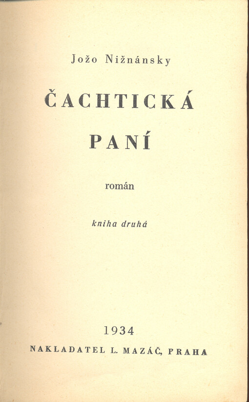 Čachtická paní : román. Kniha druhá