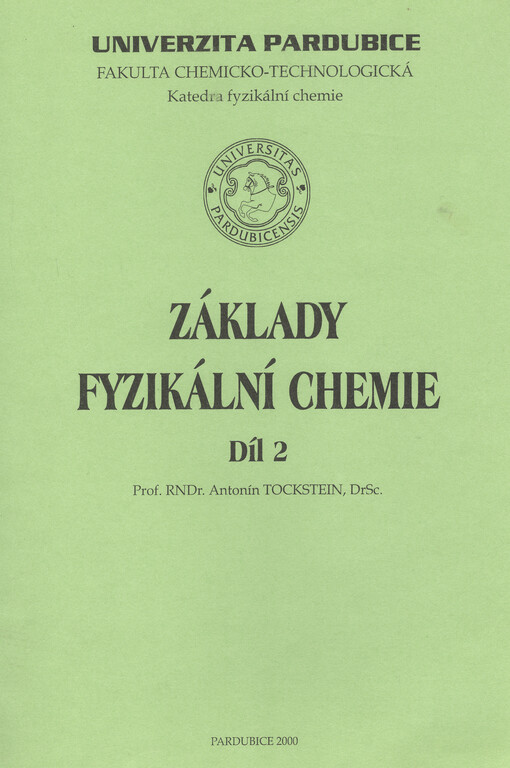 Základy fyzikální chemie, 2. díl