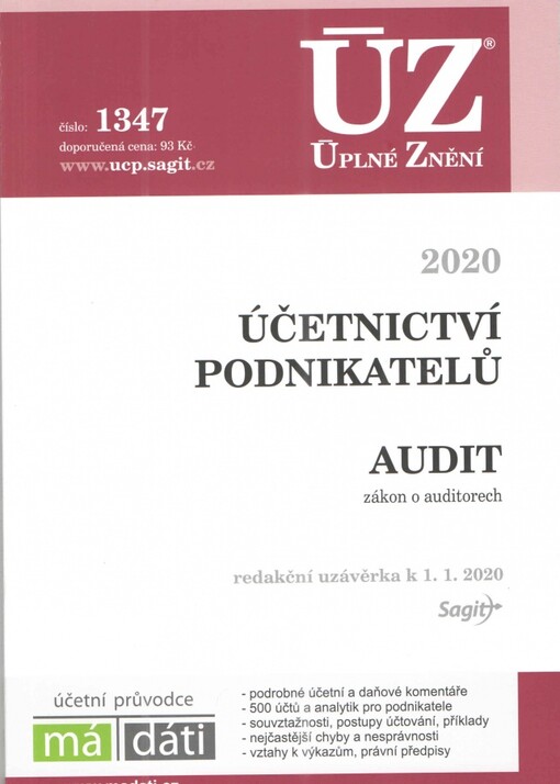 Účetnictví podnikatelů ; Audit [ÚZ 2020 č. 1347]