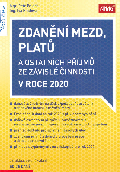 Zdanění mezd, platů a ostatních příjmů ze závislé činnosti v roce 2020